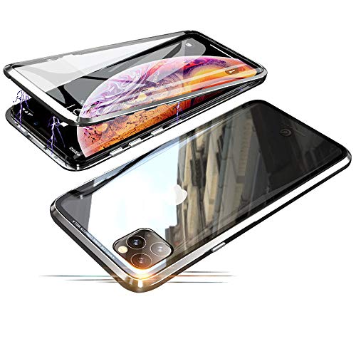 Jonwelsy Schutzhülle für iPhone 11 Pro (5,8 Zoll); 360 Grad vorne und hinten, gehärtetes Glas, transparent von Jonwelsy