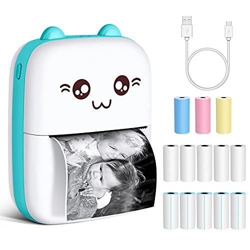 Jooheli Mini Drucker, Taschendrucker, Thermofotodrucker, Tragbarer Mini Fotodrucker, Mobiler Fotodrucker für Smartphone Bluetooth, Kompatibel mit Android- und iOS-System für Journal, Reisen Jooheli Mini Drucker, Taschendrucker, Thermofotodrucker, Tragbarer Mini Fotodrucker, Mobiler Fotodrucker für Smartphone Bluetooth, Kompatibel mit Android- und iOS-System für Journal, Reisen von Jooheli