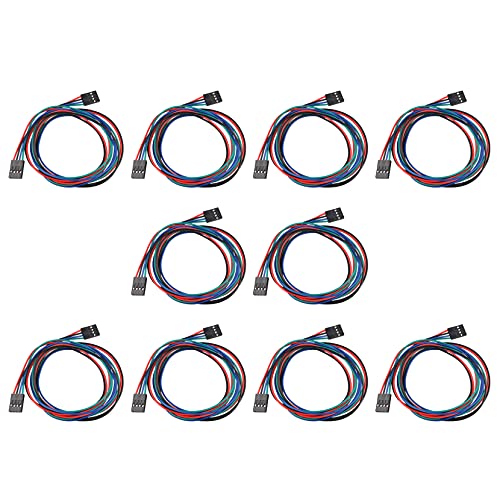 Jopto 10 Stück 70 cm 4 Pin DuPont Kabel Buchse auf Buchse Terminal Line für 3D Drucker Teil Zubehör Motherboard Modul von Jopto