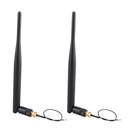 Jopto 2 Stück 2.4G 5DB WiFi Antenne Schwarz RP-SMA Buchse Abnehmbarer WLAN Range Expander WiFi Booster mit U.FL IPEX zu RP-SMA Pigtail Antenne 3G 4G WiFi Koaxial RF 15cm 1.13 Kabel Jopto 2 Stück 2.4G 5DB WiFi Antenne Schwarz RP-SMA Buchse Abnehmbarer WLAN Range Expander WiFi Booster mit U.FL IPEX zu RP-SMA Pigtail Antenne 3G 4G WiFi Koaxial RF 15cm 1.13 Kabel von Jopto