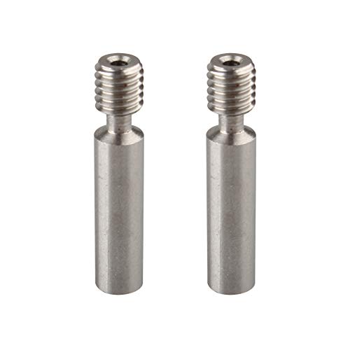Jopto 2 Stück Ganzmetall-Edelstahl-Düse, ohne Teflonrohr für Extruder V6 J-Head Neck Makerbot MK8 RepRap 3D-Drucker Hotend 1,75 mm Filament 1 von Jopto