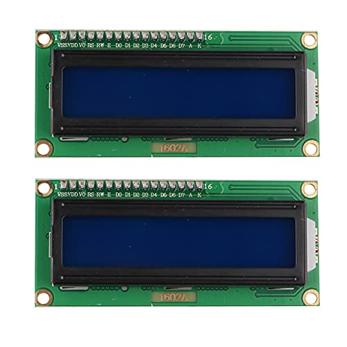 Jopto 2 Stück IIC I2C TWI 1602 16x2 Serielles LCD Modul Display für Arduino UNO R3 2560, I2C 1602 LCD Anzeigemodul 16X2 Charakter Serial Blue Backlight LCD Modul für Raspberry Pi Arduino STM32 von Jopto