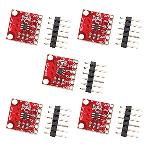 Jopto 5 Stück MCP4725 I2C DAC Breakout Modul 12 Bit Auflösung I2C DAC Entwicklungsplatine 2,7 V bis 5,5 V Versorgung mit EEPROM Kompatibel mit Arduino Raspberry Pi von Jopto