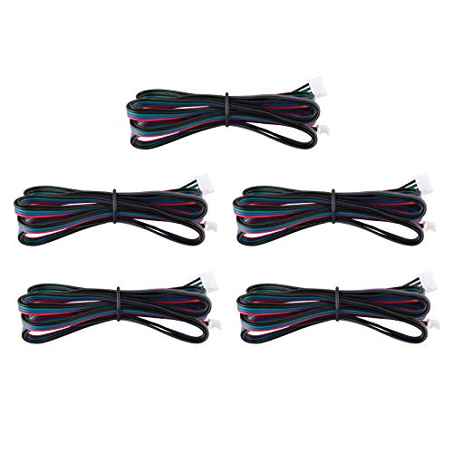 Jopto 5 x 1 m Motorkabel XH2.54 4-Pin Nema16 Nema17 Schrittmotorkabel Verbindungskabel Drahtband 4-Pin Kabel 42 Motor für 3D-Drucker von Jopto