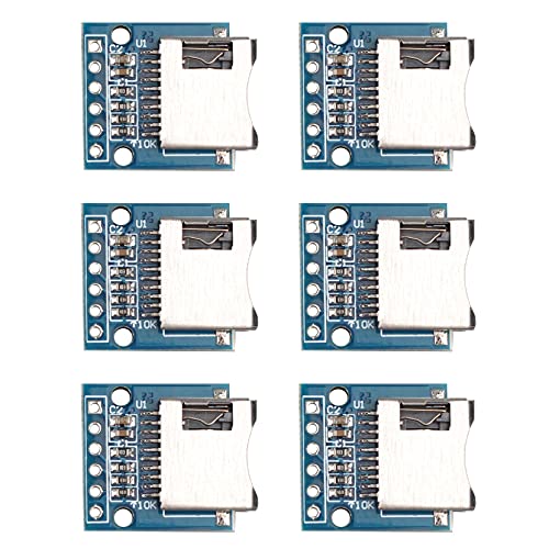 Jopto 6 Stück Mini SD Kartenmodul Memory Shield Modul Micro SD Speichererweiterungsplatine Micro SD TF Kartenleser Modul Kartenadapter Kompatibel mit Arduino AVR ARM von Jopto