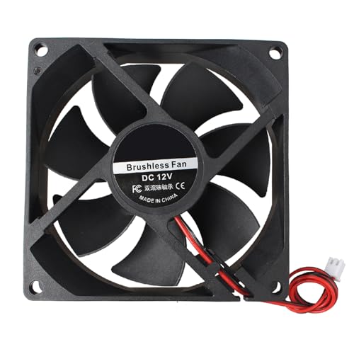 Jopto 9225 Lüfter DC 12V Bürstenloser Kühlkühler Ventilator 92x92x25mm Geräuschloser 2 pin-kühlgebläse mit 26cm Kabel für 3D-Drucker PC CPU Computergehäuse Lüfterkühler von Jopto