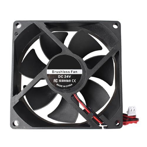 Jopto 9225 Lüfter DC 24V Bürstenloser Kühlkühler Ventilator 92x92x25mm Geräuschloser 2 pin-kühlgebläse mit 26cm Kabel für 3D-Drucker PC CPU Computergehäuse Lüfterkühler von Jopto