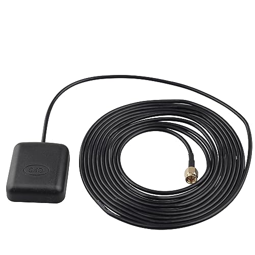 Jopto Kfz-GPS-Empfänger, aktiver Antennen-Anschluss, 3 m, RG174-Kabel, rechtwinklig, SMA-Stecker, Adapter für GPS-Nachtsichtkamera, Navigationssystem, Armaturenbrett, DVD, Haupteinheit von Jopto