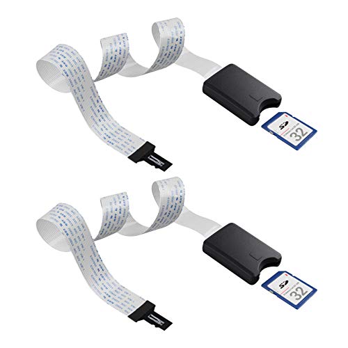 Jopto Micro SD auf SD Karten-Verlängerungskabel, TF Speicherkartenadapter, flexibel, für SD RS-MMC SDHC MMC Auto GPS Mini 3D Drucker Raspberry Pi DVD DVR LED-Bildschirm, 2 Stück von Jopto