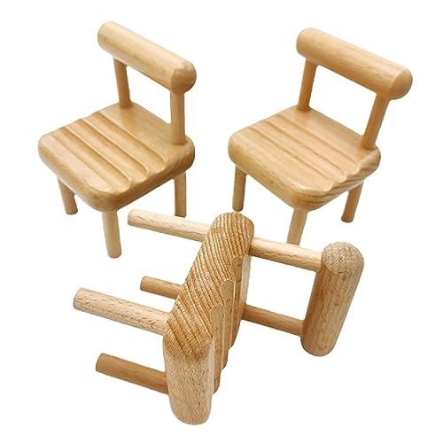 Jopwkuin Handyhalter aus Holz, Helles Holzmaterial, Stuhlform, Handyständer aus Holz für Smartphone von Jopwkuin