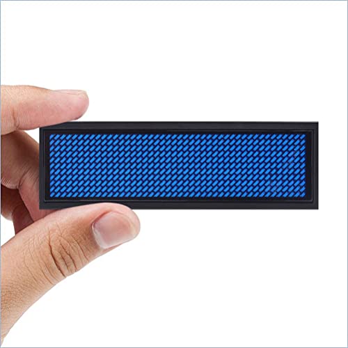 Jopwkuin LED-Schild, 240mAh Benutzerdefiniertes Namensschild mit großer Kapazität & 8 Modi Energieeffizient Programmierbar LED Display Message Tag LED Namensschild für Hotel(blue) von Jopwkuin