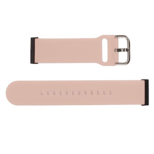 Jopwkuin Smartwatch-Armband, Schweißfestes Ersatz-Smartwatch-Armband, Leichtes Silikon-Uhrenzubehör mit Federsteg für das Tägliche Büro (Rosa) von Jopwkuin