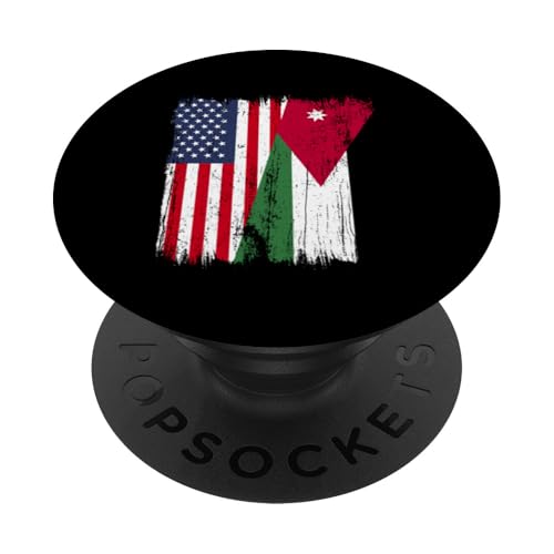 Amerika, Jordanien, halbe Flagge, amerikanische jordanische Wurzeln PopSockets Klebender PopGrip Amerika, Jordanien, halbe Flagge, amerikanische jordanische Wurzeln PopSockets Klebender PopGrip von Jordan Flag Designs Proud Jordanian Roots