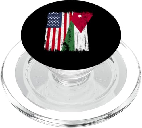 Amerika, Jordanien, halbe Flagge, amerikanische jordanische Wurzeln PopSockets PopGrip für MagSafe Amerika, Jordanien, halbe Flagge, amerikanische jordanische Wurzeln PopSockets PopGrip für MagSafe von Jordan Flag Designs Proud Jordanian Roots