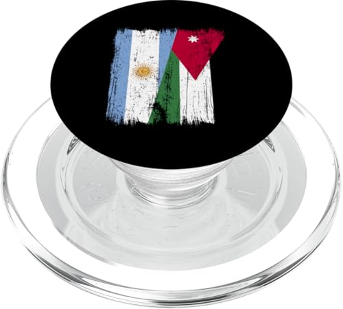 Argentinien, Jordanien, halbe Flagge, argentinische jordanische Wurzeln PopSockets PopGrip für MagSafe Argentinien, Jordanien, halbe Flagge, argentinische jordanische Wurzeln PopSockets PopGrip für MagSafe von Jordan Flag Designs Proud Jordanian Roots