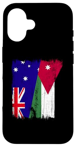 Australien, Jordanien, halbe Flagge, australische jordanische Wurzeln Hülle für iPhone 16 Australien, Jordanien, halbe Flagge, australische jordanische Wurzeln Hülle für iPhone 16 von Jordan Flag Designs Proud Jordanian Roots