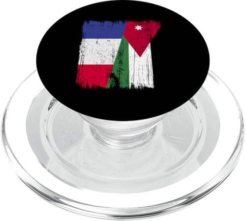 Frankreich, Jordanien, halbe Flagge, französische jordanische Wurzeln PopSockets PopGrip für MagSafe Frankreich, Jordanien, halbe Flagge, französische jordanische Wurzeln PopSockets PopGrip für MagSafe von Jordan Flag Designs Proud Jordanian Roots