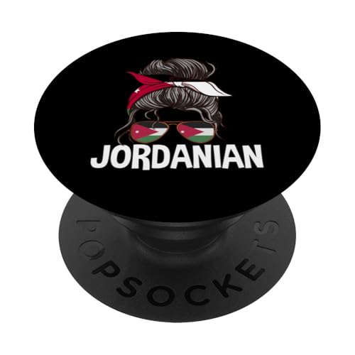 Jordan Women Pride Dutt Wear für jordanische Mädchen PopSockets Klebender PopGrip Jordan Women Pride Dutt Wear für jordanische Mädchen PopSockets Klebender PopGrip von Jordan Flag Designs Proud Jordanian Roots