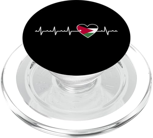 Jordanische Flagge Heartbeat Wear Jordanian Heart Bekleidung PopSockets PopGrip für MagSafe Jordanische Flagge Heartbeat Wear Jordanian Heart Bekleidung PopSockets PopGrip für MagSafe von Jordan Flag Designs Proud Jordanian Roots