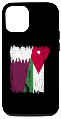 Katar Arabien Jordanien Halbflagge Katar Jordanien Wurzeln Hülle für iPhone 12/12 Pro von Jordan Flag Designs Proud Jordanian Roots