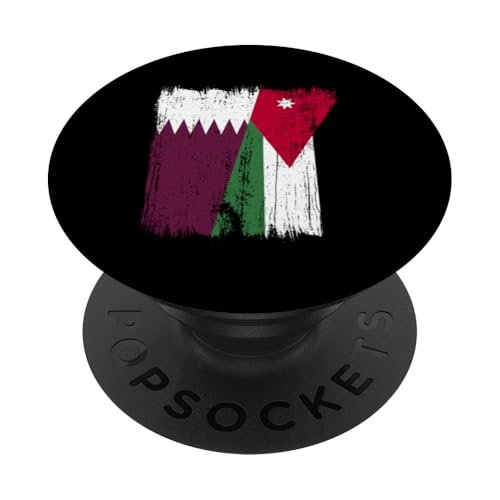 Katar Arabien Jordanien Halbflagge Katar Jordanien Wurzeln PopSockets Klebender PopGrip Katar Arabien Jordanien Halbflagge Katar Jordanien Wurzeln PopSockets Klebender PopGrip von Jordan Flag Designs Proud Jordanian Roots