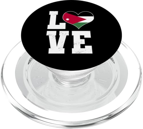 Love Jordan Herzmotiv mit der Flagge Jordaniens PopSockets PopGrip für MagSafe von Jordan Flag Designs Proud Jordanian Roots