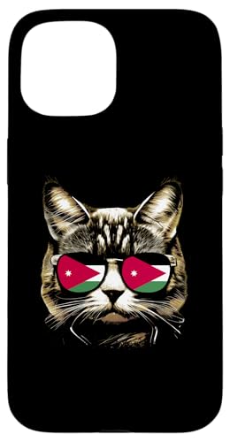 Lustige Jordanien Katzenliebhaber Jordanische Flagge Sonnenbrille Love Cats Hülle für iPhone 15 Lustige Jordanien Katzenliebhaber Jordanische Flagge Sonnenbrille Love Cats Hülle für iPhone 15 von Jordan Flag Designs Proud Jordanian Roots