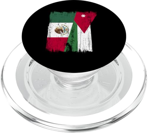 Mexiko, Jordanien, halbe Flagge, mexikanische jordanische Wurzeln PopSockets PopGrip für MagSafe Mexiko, Jordanien, halbe Flagge, mexikanische jordanische Wurzeln PopSockets PopGrip für MagSafe von Jordan Flag Designs Proud Jordanian Roots