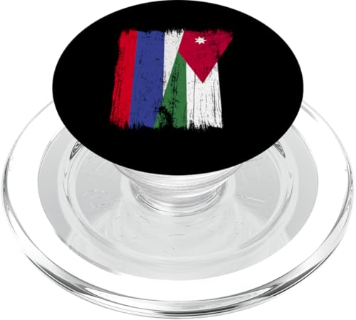 Russland, Jordanien, halbe Flagge, russische jordanische Wurzeln PopSockets PopGrip für MagSafe Russland, Jordanien, halbe Flagge, russische jordanische Wurzeln PopSockets PopGrip für MagSafe von Jordan Flag Designs Proud Jordanian Roots