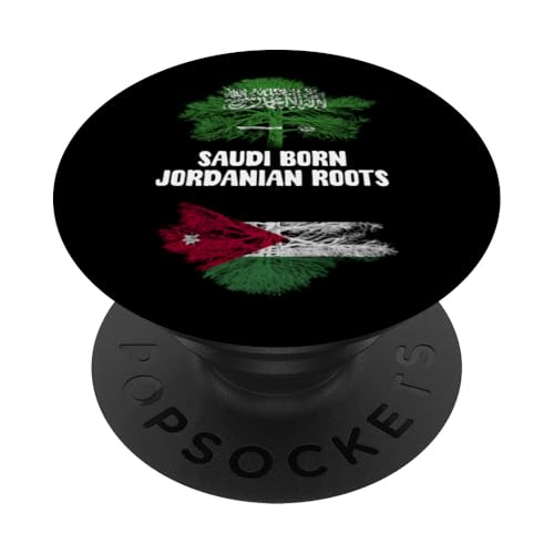 Saudi Born Jordanian Roots Saudi-Arabien Jordanien Heritage PopSockets Klebender PopGrip Saudi Born Jordanian Roots Saudi-Arabien Jordanien Heritage PopSockets Klebender PopGrip von Jordan Flag Designs Proud Jordanian Roots