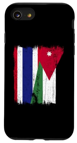 Thailand Jordanien halbe Flagge Thai Jordanien Wurzeln Hülle für iPhone SE (2020) / 7 / 8 von Jordan Flag Designs Proud Jordanian Roots