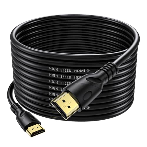 Jorenca 4K HDMI Kabel 10m (HDMI 2.0,18Gbps) Ultra High Speed vergoldete Anschlüsse,Ethernet Audio Return Video 4K, Full HD1080p, 3D-kompatibel Xbox Laptop PS3 PS4 PS9 PC HDTV von Jorenca