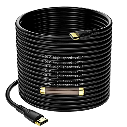 Jorenca 4K HDMI Kabel 25m (HDMI 2.0,18Gbps) Ultra High Speed vergoldete Anschlüsse,Ethernet Audio Return Video 4K, Full HD1080p, 3D-kompatibel Xbox Laptop PS3 PS4 PS9 PC HDTV von Jorenca