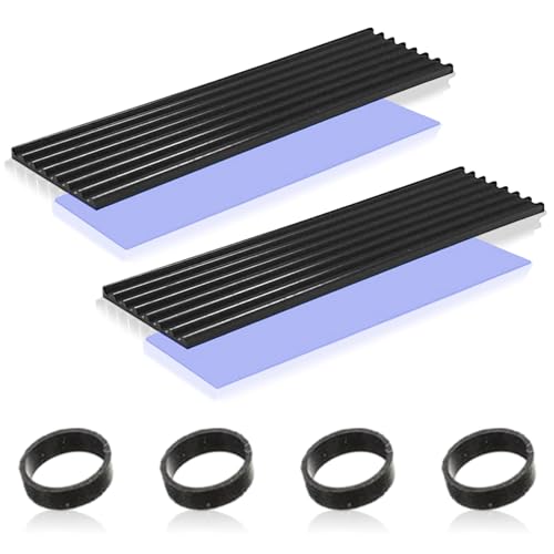 2 StüCk KüHlköRper, M.2 Aluminium KüHlköRper, KüHler-Set Heatsink Mit 70mm X 22mm X 3mm, HalbleitergeräTe KüHler, Cpu-KüHlung FüR M.2 Ssd M2 KüHlköRper, Schwarz von Jormftte