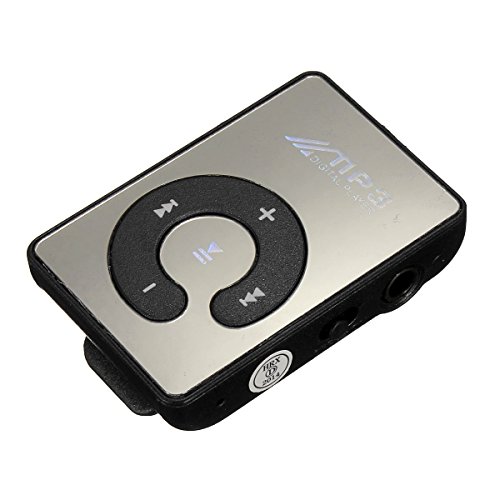 Joselin Mini Musik MP3 Player mit USB Kabel mit Kopfhoerer Schwarz von Joselin