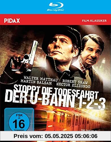 Stoppt die Todesfahrt der U-Bahn 1-2-3 (The Taking of Pelham One Two Three) / Spannender Kultthriller mit Starbesetzung (Pidax Film-Klassiker) [Blu-ray] von Joseph Sargent