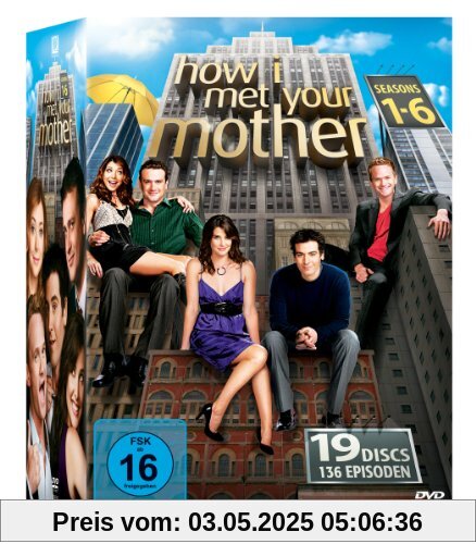 How I Met Your Mother Komplettbox, Seasons 1-6 (exklusiv bei Amazon.de) [19 DVDs] von Josh Radnor