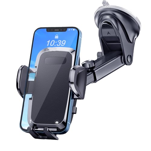 Josnown Handyhalterung Auto, Upgrade Version Silikonschutz Handy Halterung mit EIN-Knopf-Release, 360° Drehung Universal Kfz Handyhalter für iPhone Samsung Huawei Xiaomi von Josnown