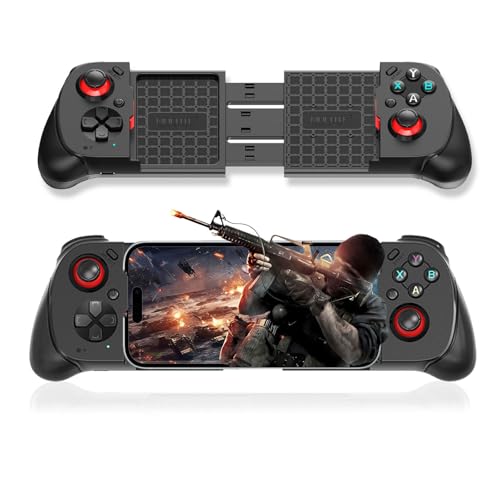 Joso Mobile Gaming Controller für iPhone/Ipad/Android/Tablet, Hall Trigger, Type-C Bluetooth Controller Wireless Gamepad [2024 NEU] Play Call of Duty & More Individuelle Passform für Mobiltelefone von Joso