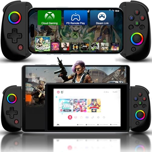 Joso Phone Controller für iPhone/iPad/Android/Tablet, D8 Controller für Switch/PS/PC mit Hall-Effekten Joysticks Play COD, Genshin Impact, Android Controller Unterstützung Cloud Gaming/Remote Play Joso Phone Controller für iPhone/iPad/Android/Tablet, D8 Controller für Switch/PS/PC mit Hall-Effekten Joysticks Play COD, Genshin Impact, Android Controller Unterstützung Cloud Gaming/Remote Play von Joso