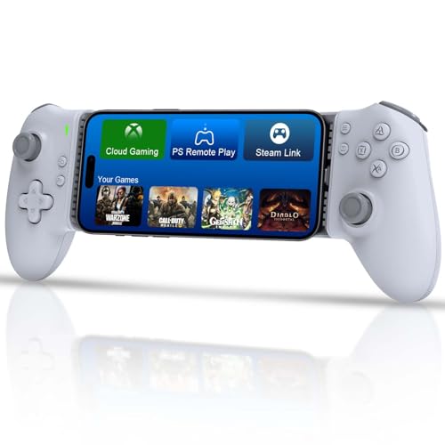 Joso USB C Mobile Gaming Controller für iPhone 16/15 Serie & Android (USB-C) Plug & Play - Remote Play für PS5/PS4/Xbox/PC Konsolen, Cloud Game, Emulator, mit Hall-Effekt Joysticks/Turbo/Back Tasten von Joso