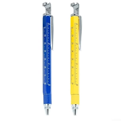 Jotekonoby 2-in-1-Lineal-Set mit Geltinte, Multitool mit Wasserwaage, Schraubendreher, kapazitiver Eingabestift, metrische imperiale Skalen zum Messen, Schreiben, Zeichnen, Reparatur, 2 Stück Jotekonoby 2-in-1-Lineal-Set mit Geltinte, Multitool mit Wasserwaage, Schraubendreher, kapazitiver Eingabestift, metrische imperiale Skalen zum Messen, Schreiben, Zeichnen, Reparatur, 2 Stück von Jotekonoby