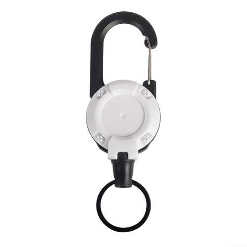 Jotekonoby Ausziehbarer Ausweishalter mit Stahldrahtseil, Karabiner, Schlüsselanhänger für Outdoor, Angeln, Camping, Klettern, Mehrzweck-Ausweishalter mit automatischem Rückprall-Mechanismus (weiß) Jotekonoby Ausziehbarer Ausweishalter mit Stahldrahtseil, Karabiner, Schlüsselanhänger für Outdoor, Angeln, Camping, Klettern, Mehrzweck-Ausweishalter mit automatischem Rückprall-Mechanismus (weiß) von Jotekonoby