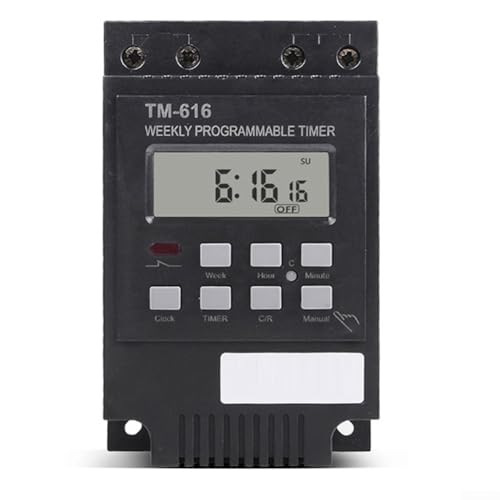 Jotekonoby Digitale Zeitschaltuhr, wöchentlich programmierbar, Timer, Steuerrelais, 30 A, 220 V, elektronisches Steuermodul, 6500 W, Speicher, Backup, DIN-Schienenmontage Jotekonoby Digitale Zeitschaltuhr, wöchentlich programmierbar, Timer, Steuerrelais, 30 A, 220 V, elektronisches Steuermodul, 6500 W, Speicher, Backup, DIN-Schienenmontage von Jotekonoby