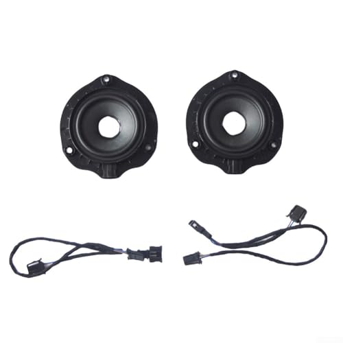 Jotekonoby Fahrzeugtür-Lautsprechersystem, Tür-Mitteltöner + Kabel 8V3035409A 8V3035410A 8V0035454A für A3, schwarze Automobil-Soundausrüstung Jotekonoby Fahrzeugtür-Lautsprechersystem, Tür-Mitteltöner + Kabel 8V3035409A 8V3035410A 8V0035454A für A3, schwarze Automobil-Soundausrüstung von Jotekonoby