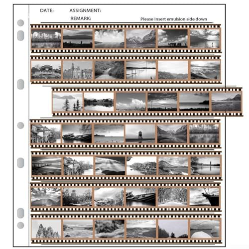Jotekonoby Pagess säurefreie Negativfilm-Aufbewahrung, Schwarz-Weiß, für 135 mm, 120, Format 4 x 5, hochauflösender, transparenter Schutz, 50 Stück (135 Stück, 50 Stück) von Jotekonoby