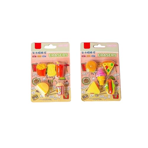 12 Karten – Cartoon Pommes Frites Cola Dreieck Pizza Radiergummi Studium Prüfung Kunst Zeichnen Radiergummi – Rot 12 Karten – Cartoon Pommes Frites Cola Dreieck Pizza Radiergummi Studium Prüfung Kunst Zeichnen Radiergummi – Rot von Joucien