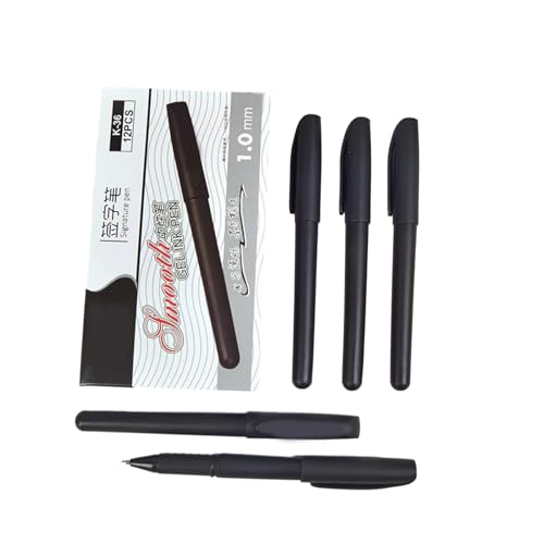 Joucien 12 Stück/Box – Business Office Signature-Stift, einfacher schwarzer Stifthalter, Signaturstift, schwarze Box, 1,0 mm Joucien 12 Stück/Box – Business Office Signature-Stift, einfacher schwarzer Stifthalter, Signaturstift, schwarze Box, 1,0 mm von Joucien