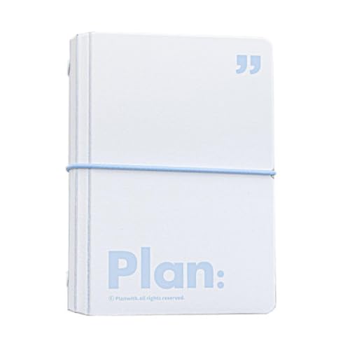 Joucien Tragbares Notizbuch mit losen Blättern, einfache transparente Trennseite, Handbuch, Weiß, A7 von Joucien