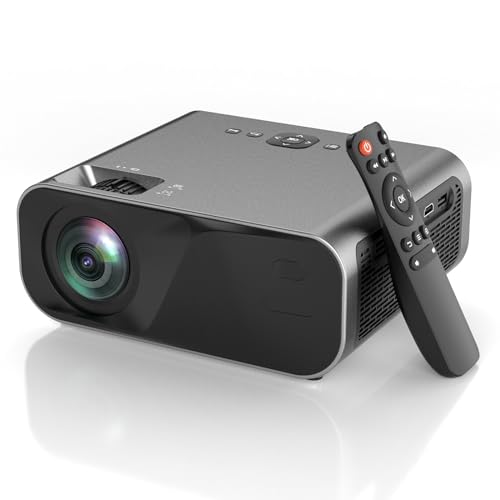 Beamer, 1080P Full Hd Mini Beamer Heimkino, 8500 Lumen, 260-Zoll, 50% Zoom, Manueller Fokus, Heimkino Beamer FüR Handy Phone, Tablet/Laptop/PC/TV-Box, HDMI, USB, AV (5G Gleicher Bildschirm Modell) von Joulli